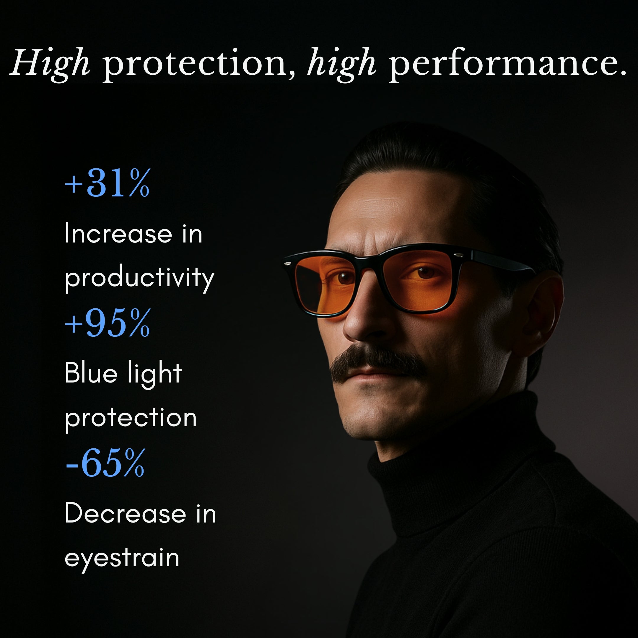 FOCUS | Transparant Orange Lens Blue Light Glasses